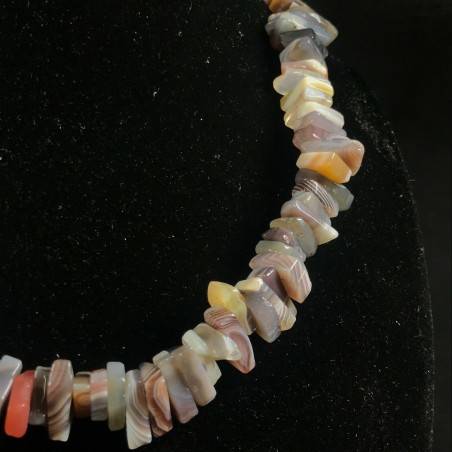 Collana in SCAGLIE di AGATA MULTICOLORE Gioiello Donna Minerali Regalo Collier-2