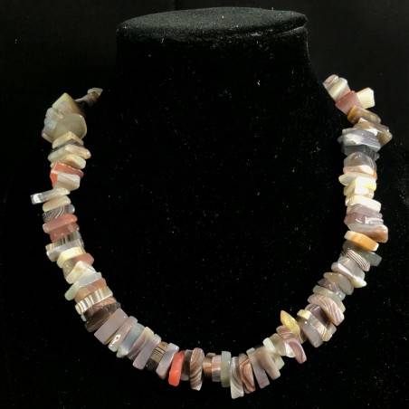 Collana in SCAGLIE di AGATA MULTICOLORE Gioiello Donna Minerali Regalo Collier-4