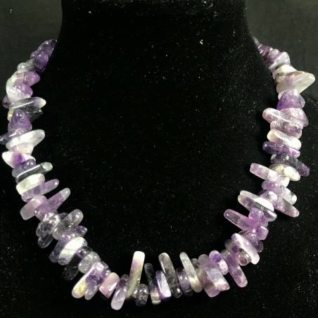 Necklace Chips in AMETHYST A+ Jewel Woman MINERALS Gift Idea Collier Bijou-1