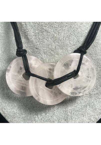 Necklace with Charm in Hyaline Quartz Jewel Bijou Gift Idea Woman Collier MINERALS-1