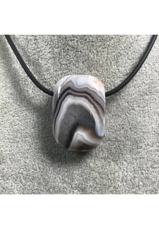 Colgante GEMA en ÁGATA VIOLETA-GRIS Minerales Bijou Collar Regalo Joya-1