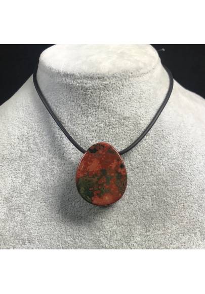 Pendant Gemstone in Orbicular Ocean JASPER Rare Gift Idea Healing Crystal Jewel A+-1