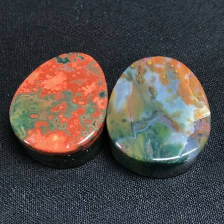 Pendant Gemstone in Orbicular Ocean JASPER Rare Gift Idea Healing Crystal Jewel A+-3