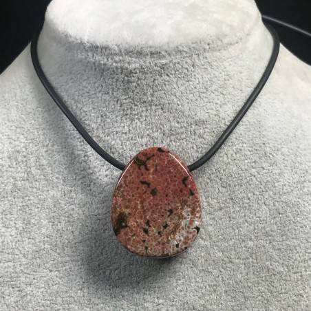 Pendentif GEMME dans JASPE ORBICULAIRE OCÉANIQUE MARRON-Violet Cadeau Bijou A+-4