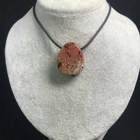 Pendentif GEMME dans JASPE ORBICULAIRE OCÉANIQUE MARRON-Violet Cadeau Bijou A+-5