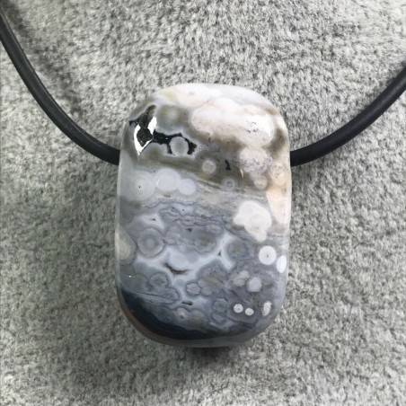 Pendant Gemstone in Orbicular Ocean JASPER Purple Rarissimo Gift Idea Jewel A+-2