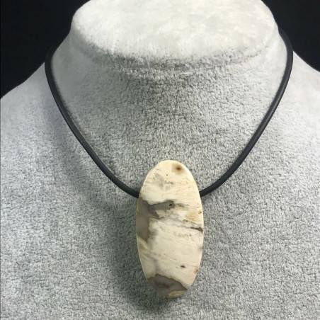 Pendant Gemstone in Orbicular Ocean JASPER Clear MINERALS Gift Idea Jewel A+-1