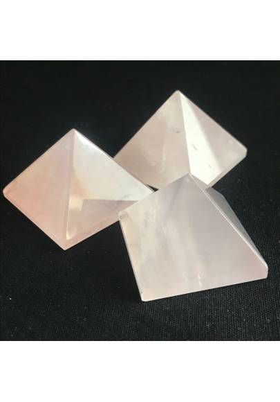 Minerale Splendida PIRAMIDE in QUARZO ROSA 33 mm alta qualità Regalo-1