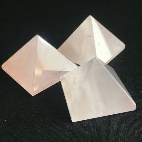 Minerale Splendida PIRAMIDE in QUARZO ROSA 33 mm alta qualità Regalo-1
