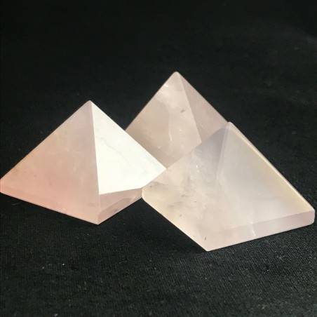 Minerale Splendida PIRAMIDE in QUARZO ROSA 33 mm alta qualità Regalo-2