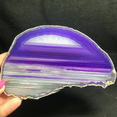 MINERALS *  GORGEOUS AGATE Slice Purple Crystal Crystal Healing Chakra-1