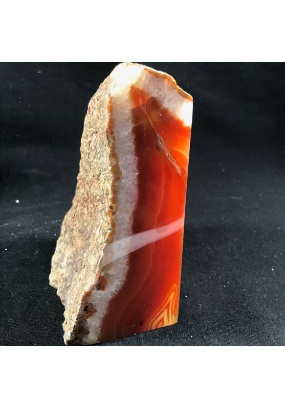 MINERALS * Polished Agate Geode Paperweight Brown da Specimen A+-1