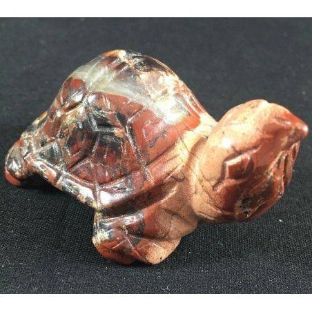 Tortue Grand dans JASPE Bréchique Meubles ANIMAUX Minéraux A+ Maison Reiki-1