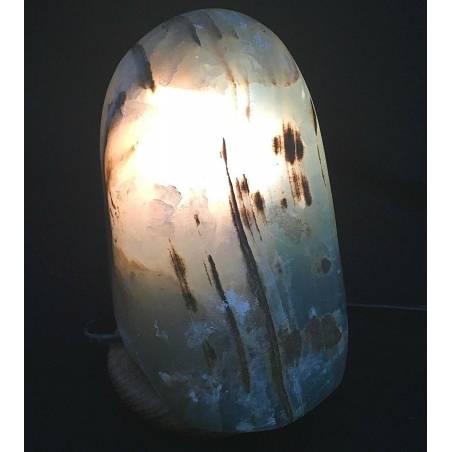 BIG Lamp in FLUORITE with Wood Stand Quality MINERALS Minerals 2kg A+-3