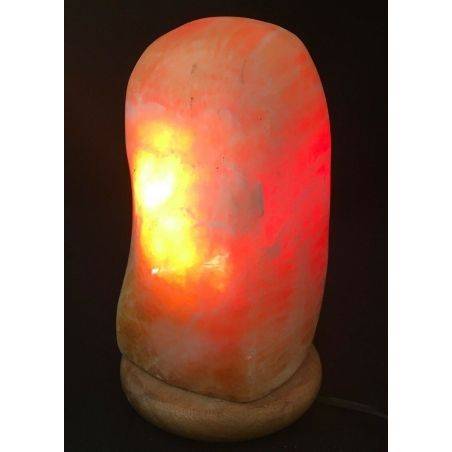 BIG YELLOW CALCITE Lamp with Wood Stand Minerals 2kg A+-1