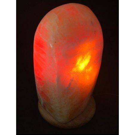 BIG YELLOW CALCITE Lamp with Wood Stand Minerals 2kg A+-2