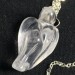 Hyaline Quartz Rock Crystal Angel Pendant with Silver Plated Necklace Crystals Healing-3