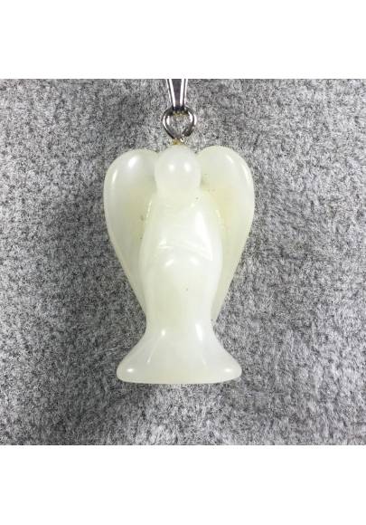 Rose Quartz Guardian ANGEL Pendant SILVER Plated Necklace Crystal Healing A+-1