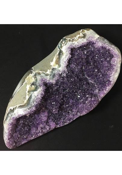 AMETHYST Geode Crystal DRUZY on Iron Display High Quality Minerals-1