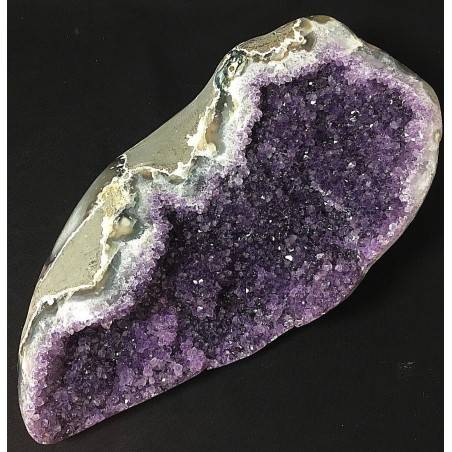 AMETHYST Geode Crystal DRUZY on Iron Display High Quality Minerals-1