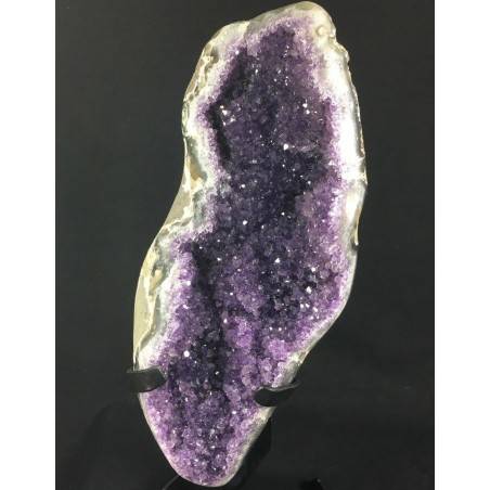 AMETHYST Geode Crystal DRUZY on Iron Display High Quality Minerals-2