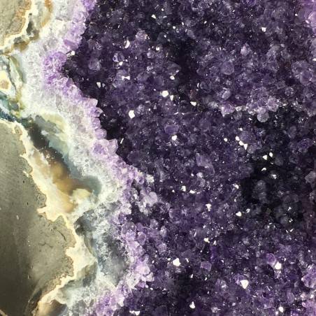 AMETHYST Geode Crystal DRUZY on Iron Display High Quality Minerals-4