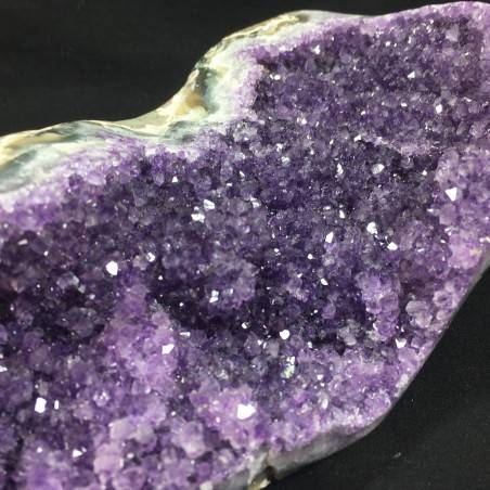 AMETHYST Geode Crystal DRUZY on Iron Display High Quality Minerals-5