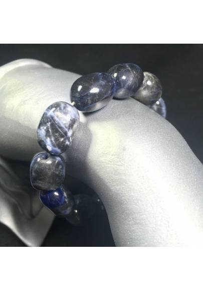 Bracciale in SODALITE Burattata Braccialetto Sagittario Zodiaco Reiki A+-1