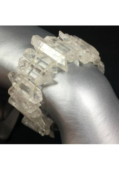 Double Terminated Clear Quartz Bracelet Point Gift Idea Crystal Healing MINERALS A+-1