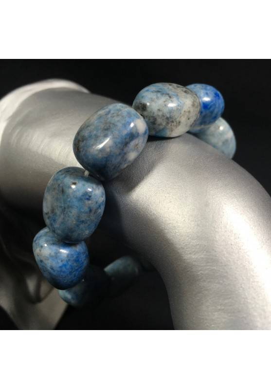 Bracciale Burattato di LAPISLAZZULI Braccialetto Cristalloterapia Chakra Zen A+-1