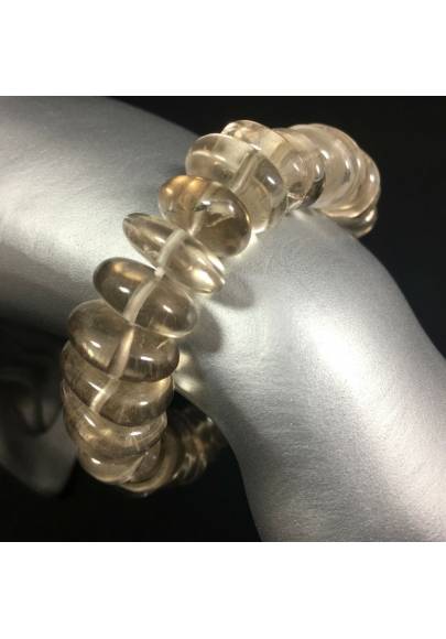 Pulsera en CUARZO BLANCO Medio Regalo Unisex Pulsera Cristaloterapia A+-1