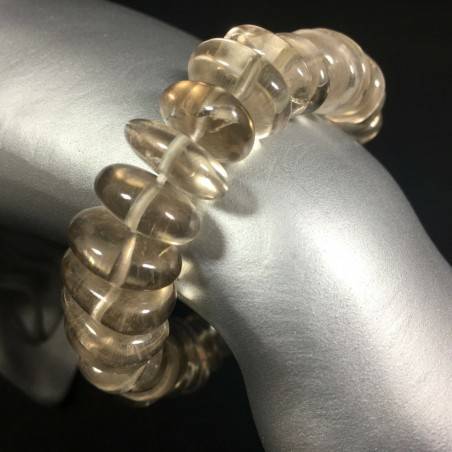 Pulsera en CUARZO BLANCO Medio Regalo Unisex Pulsera Cristaloterapia A+-1