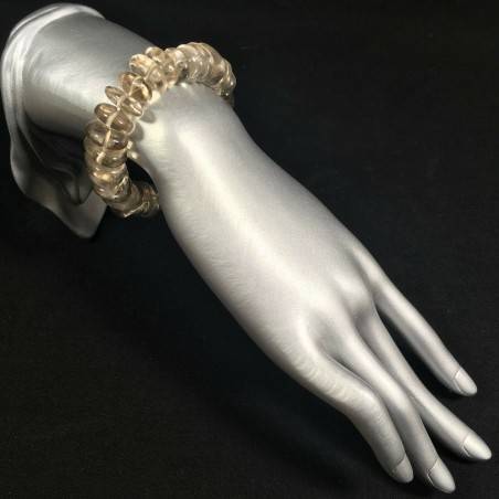 Pulsera en CUARZO BLANCO Medio Regalo Unisex Pulsera Cristaloterapia A+-2
