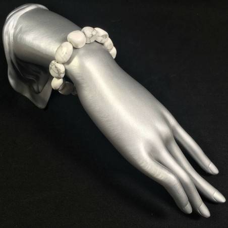 Tumbled Stone HOWLITE Bracelet - CANCER PISCES Crystal Healing A+-1