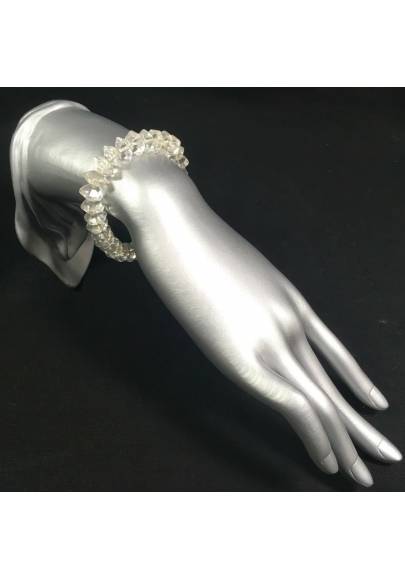 Bracciale QUARZO IALINO Sfaccettato Braccialetto Cristalloterapia Regalo Qualità-1