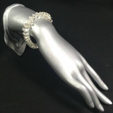 Bracciale QUARZO IALINO Sfaccettato Braccialetto Cristalloterapia Regalo Qualità-1