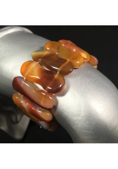 Bracciale in AGATA CORNIOLA Speciale Braccialetto Leone Cancro Toro Zodiaco Zen-1
