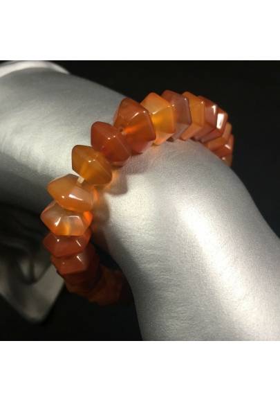 Faceted CARNELIAN AGATE Bracelet - LEO CANCER TAURUS A+-1