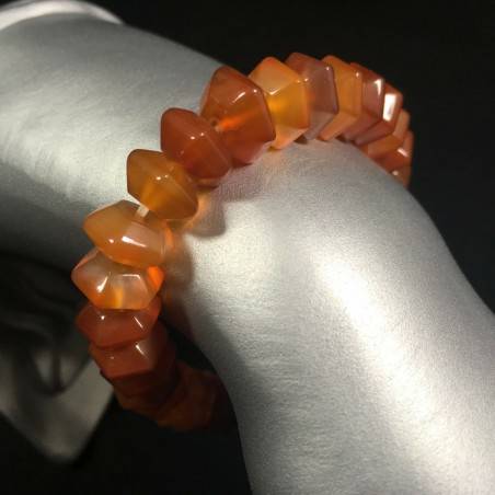 Faceted CARNELIAN AGATE Bracelet - LEO CANCER TAURUS A+-1