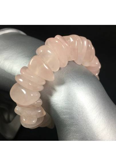 Bracelet in ROSE QUARTZ High Quality MINERALS Crystal Healing Chakra Reiki Zen A+-1