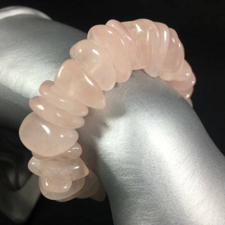 Bracelet in ROSE QUARTZ High Quality MINERALS Crystal Healing Chakra Reiki Zen A+-1