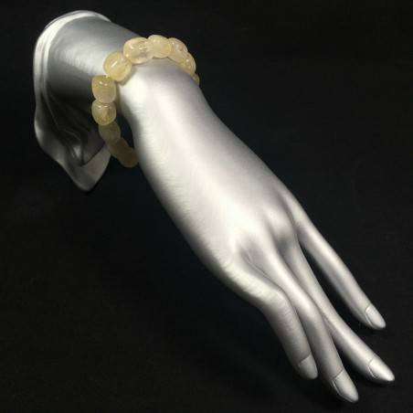 Tumbled Stones Bracelet of RUTILATED QUARTZ  Crystal Healing Chakra A+-1