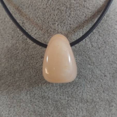 Collana " GOCCIA di Adularia Pietra di Luna " Ciondolo Cristalloterapia Gemma A+-3