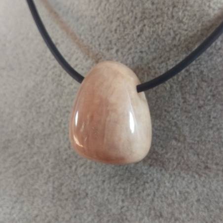 Collana " GOCCIA di Adularia Pietra di Luna " Ciondolo Cristalloterapia Gemma A+-5