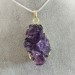 Pendentif GEMME de Améthyste DORÉ DRUSE Grand Collier Cristal thérapie Chakra-2