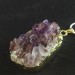 Pendentif GEMME de Améthyste DORÉ DRUSE Grand Collier Cristal thérapie Chakra-5