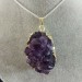 Pendentif GEMME de Améthyste DORÉ DRUSE Grand Collier Cristal thérapie Chakra-6