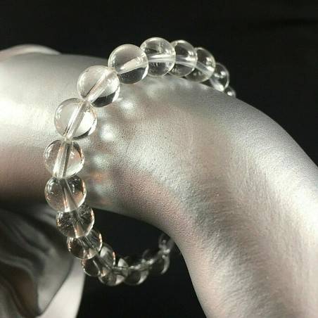 Braccialetto Mala in Cristallo Di Rocca Bracciale Unisex Hyaline Quartz Bracelet-1