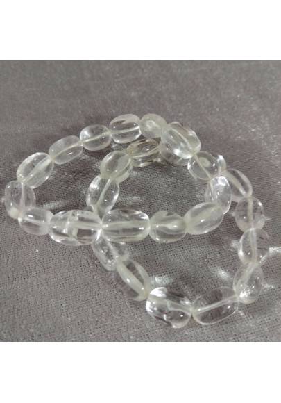Braccialetto in Burattati Quarzo Ialino PURO Bracciale Hyaline Quartz Bracelet-1