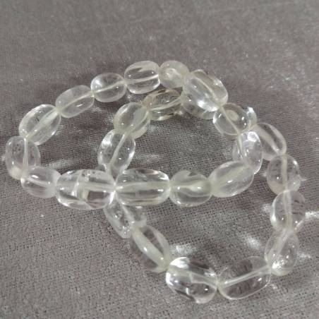 Braccialetto in Burattati Quarzo Ialino PURO Bracciale Hyaline Quartz Bracelet-1